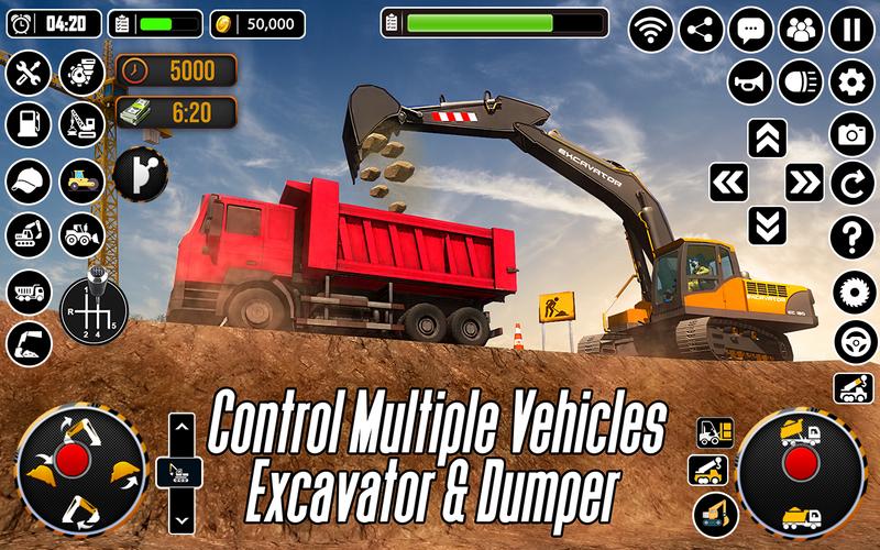 City Heavy Excavator Crane 3D ဖန်သားပြင်ဓာတ်ပုံ 2
