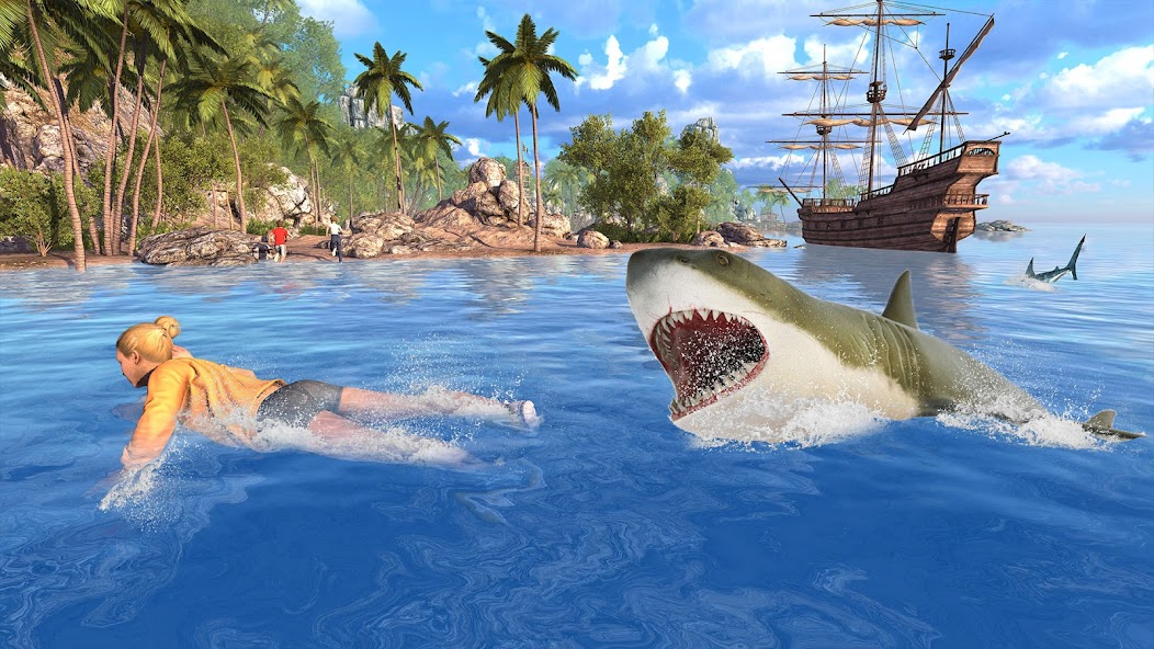 Angry Shark Games: Game 2024 Mod Ekran Görüntüsü 1