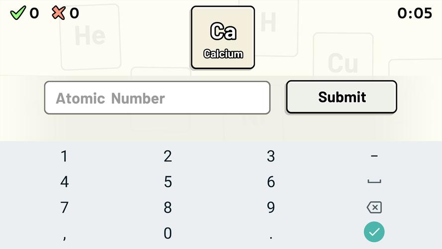 Periodic Table Quiz Zrzut ekranu 3