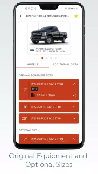 Wheel Size - Fitment database Captura de pantalla 1