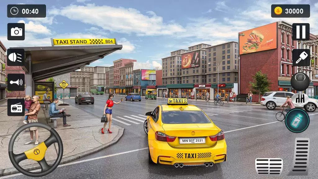 Taxi Simulator 3D - Taxi Games Скриншот 2