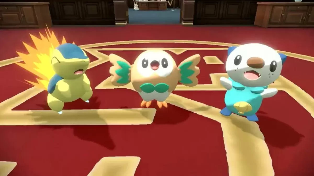 Pokémon Legends: Arceus Starter Cyndaquil, Rowlet und Oshawott