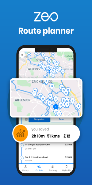 Zeo Fast Multi Stop Route Plan ภาพหน้าจอ 0