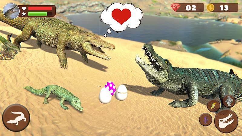 Wild Crocodile Family Sim Game Capture d'écran 1