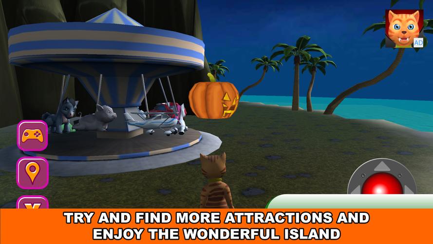 Halloween Cat Theme Park 3D Zrzut ekranu 3