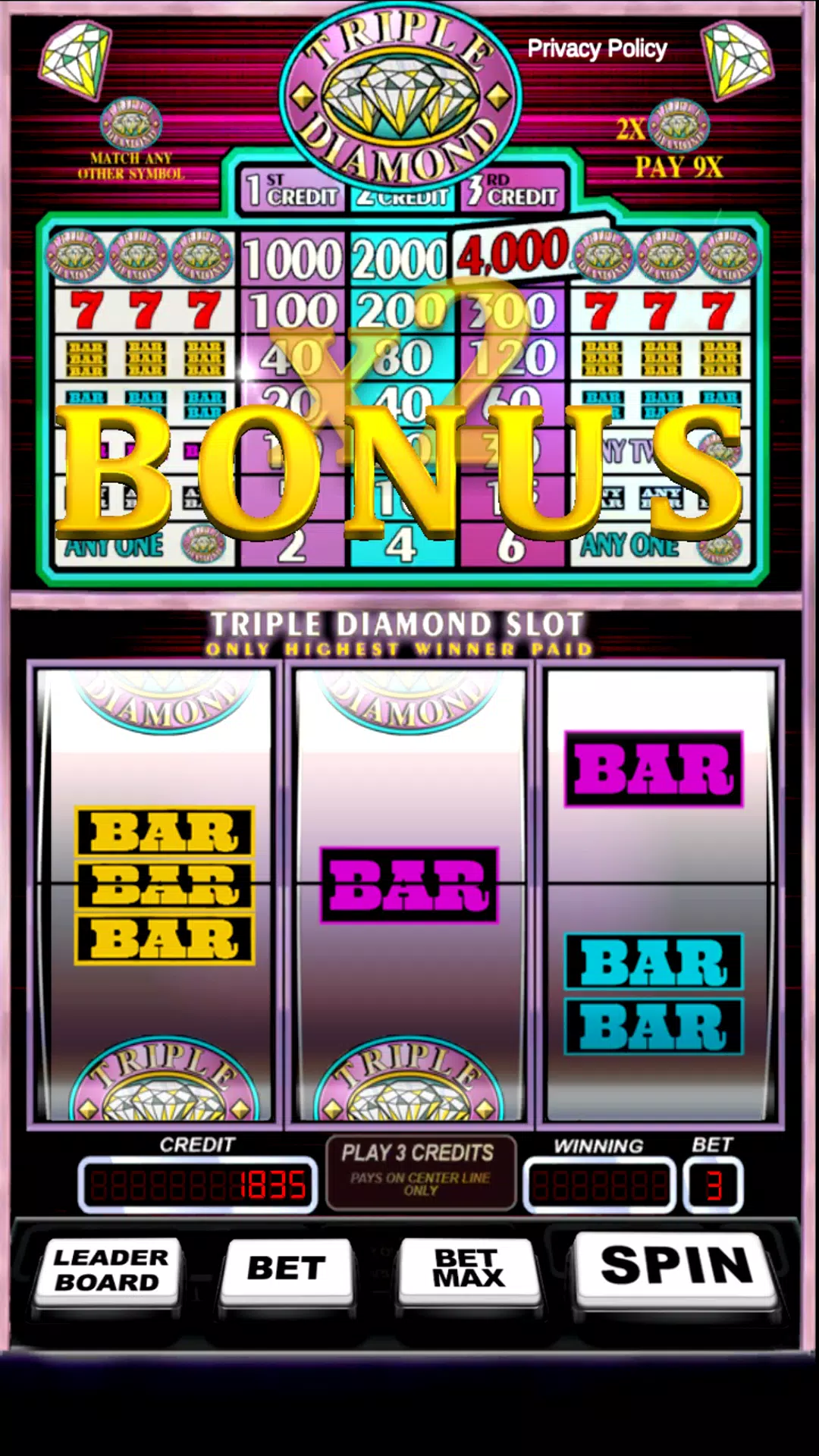 Triple Pay Diamond Slot 스크린샷 1