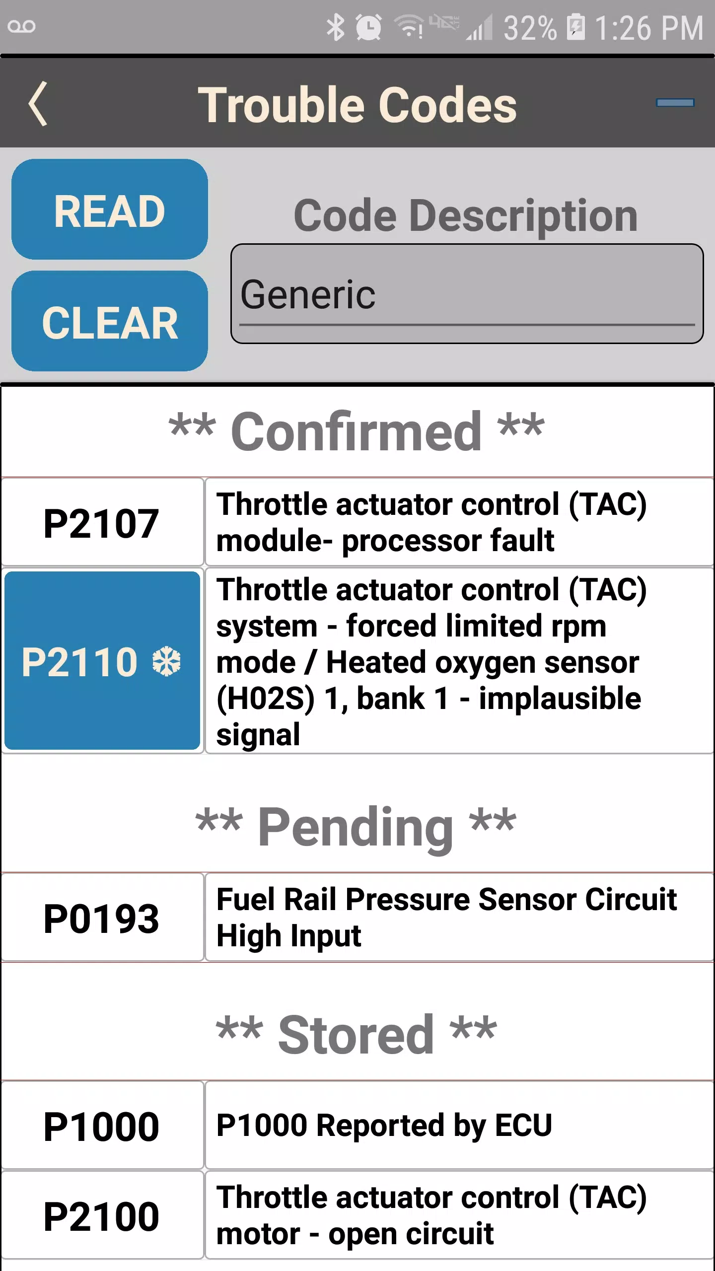 OS OBD2 Interface Capture d'écran 1