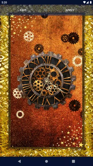 Steampunk Clock Wallpaper Capture d'écran 2