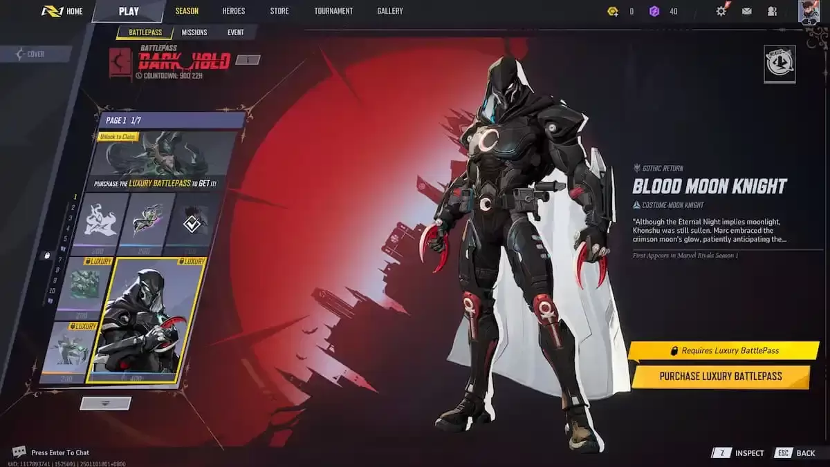 Blood Moon Knight Skin