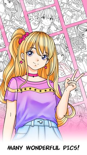 Anime Games Coloring Book Capture d'écran 1