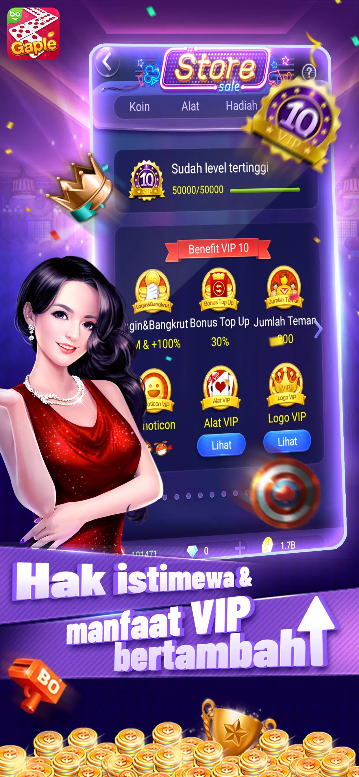 Domino Gaple Boya:Qiuqiu Capsa スクリーンショット 1