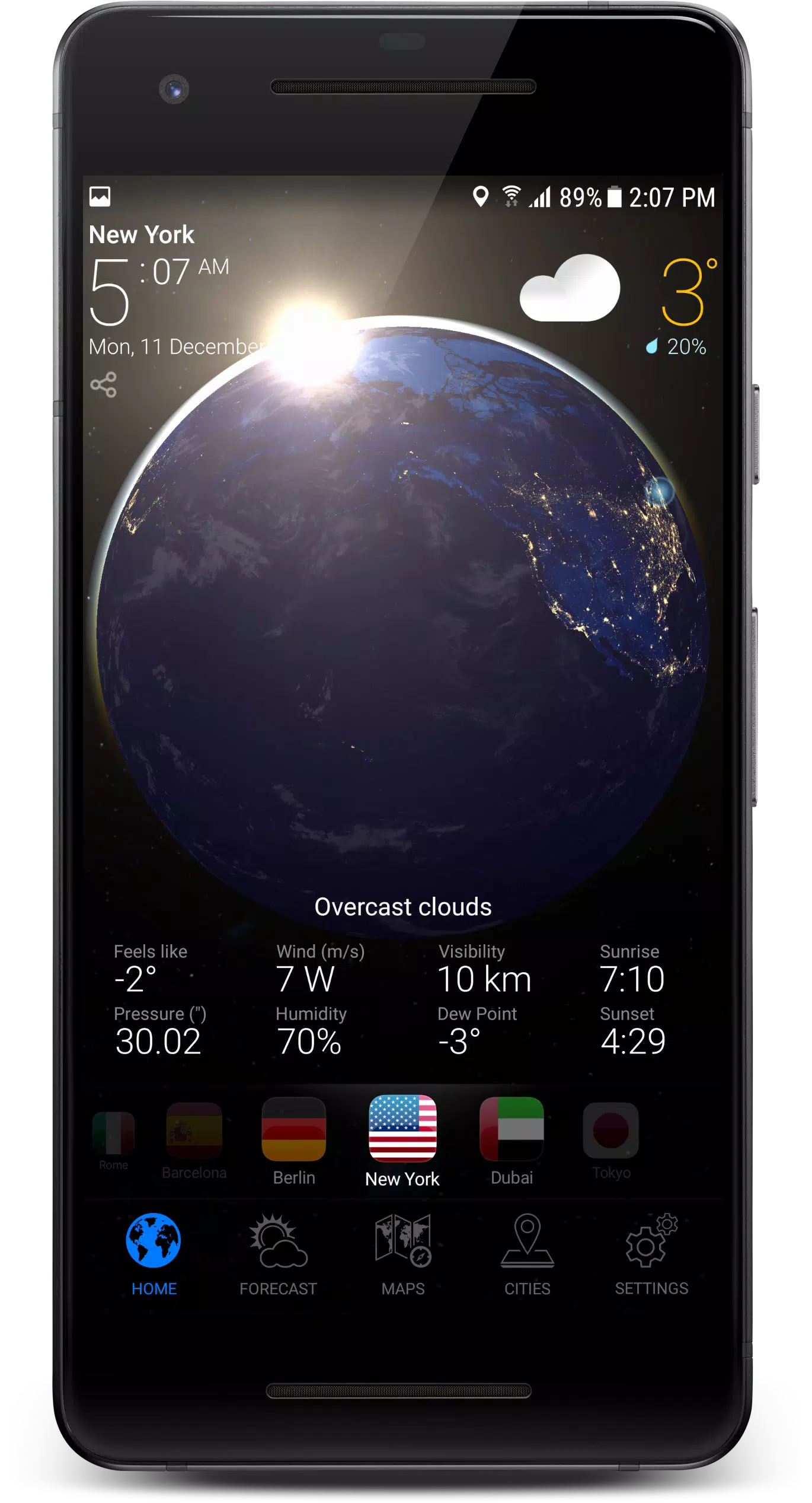 3D EARTH PRO - local forecast Скриншот 1