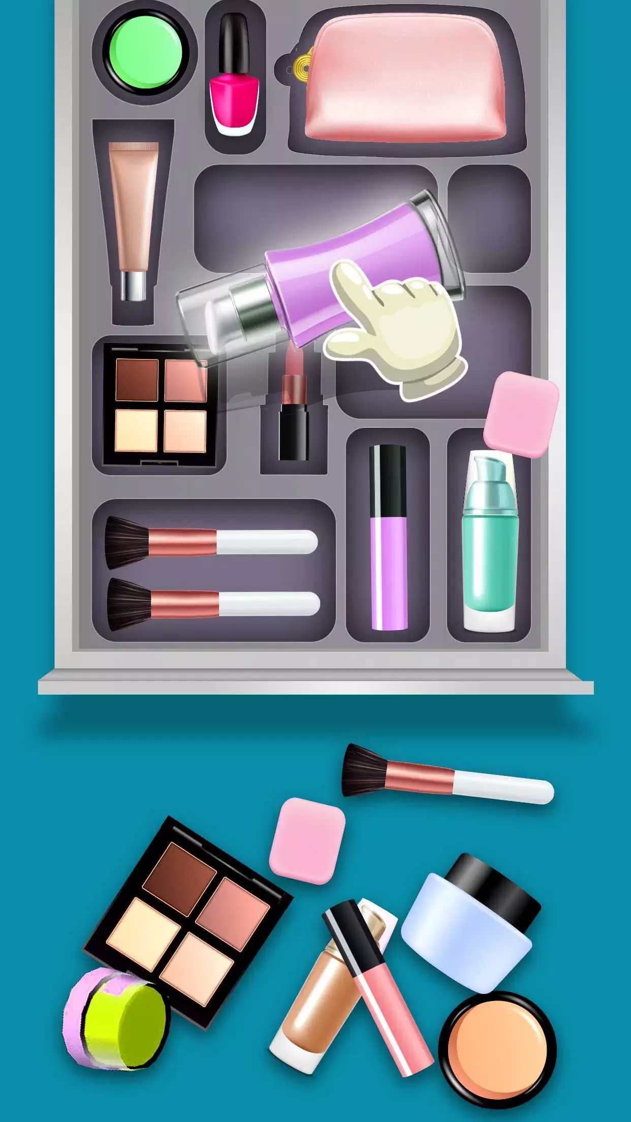 Fill the Makeup Organizer Game应用截图第1张