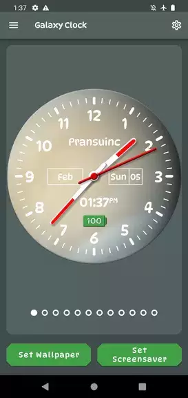 Galaxy Clock Live Wallpapers Ảnh chụp màn hình 0