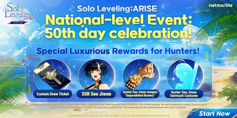 Solo Leveling: Arise đang kỷ niệm 50 ngày kể từ khi ra mắt với một số phần thưởng