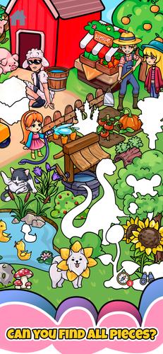 Sticker book & coloring puzzle 스크린샷 1