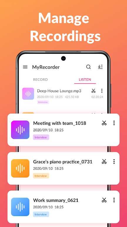 Voice Recorder & Voice Memos Mod ภาพหน้าจอ 3