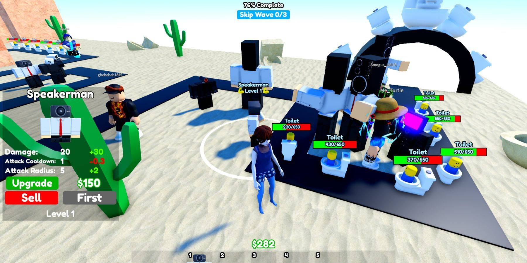 Roblox: Toilet Tower Defence Gameplay