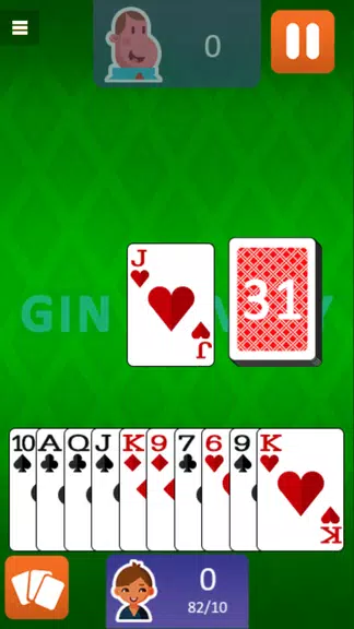 Gin Rummy Free Card Game स्क्रीनशॉट 2